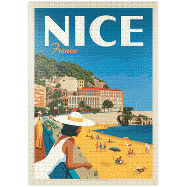 Darstellung des Puzzle Motivs puzzleplate France: Nice, Vintage Poster 1000 Puzzle