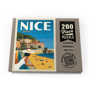 Darstellung des Puzzle Motivs France: Nice, Vintage Poster 200 Puzzle Schachtel Ansicht3