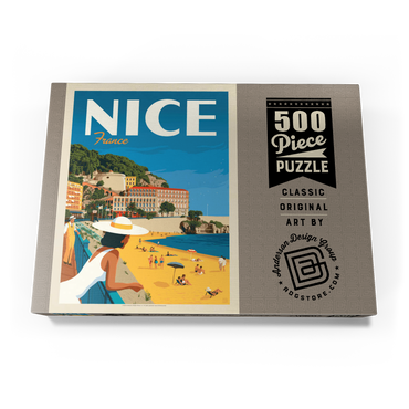 Darstellung des Puzzle Motivs France: Nice, Vintage Poster 500 Puzzle Schachtel Ansicht3