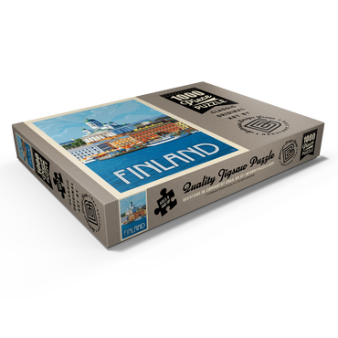 Darstellung des Puzzle Motivs Finland: Helsinki, Vintage Poster 1000 Puzzle Schachtel Ansicht1