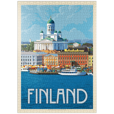 Darstellung des Puzzle Motivs puzzleplate Finland: Helsinki, Vintage Poster 1000 Puzzle