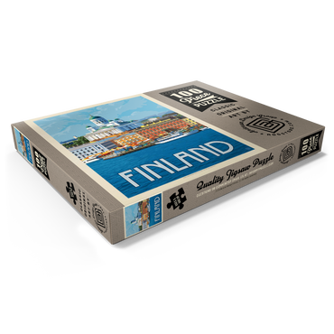 Darstellung des Puzzle Motivs Finland: Helsinki, Vintage Poster 100 Puzzle Schachtel Ansicht1
