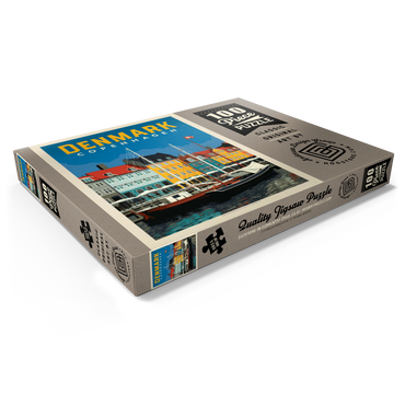 Darstellung des Puzzle Motivs Denmark: Copenhagen, Vintage Poster 100 Puzzle Schachtel Ansicht1