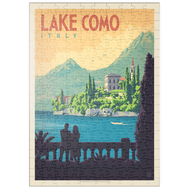 Darstellung des Puzzle Motivs puzzleplate Italy: Lake Como, Vintage Poster 200 Puzzle