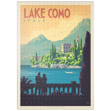 Darstellung des Puzzle Motivs puzzleplate Italy: Lake Como, Vintage Poster 500 Puzzle