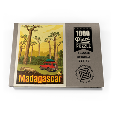 Darstellung des Puzzle Motivs Madagascar: The Eighth Continent, Vintage Poster 1000 Puzzle Schachtel Ansicht3