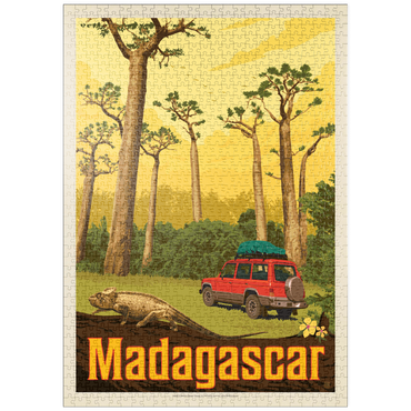 Darstellung des Puzzle Motivs puzzleplate Madagascar: The Eighth Continent, Vintage Poster 1000 Puzzle
