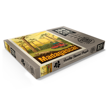 Darstellung des Puzzle Motivs Madagascar: The Eighth Continent, Vintage Poster 100 Puzzle Schachtel Ansicht1