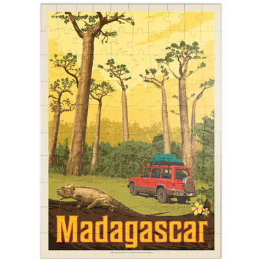 Darstellung des Puzzle Motivs puzzleplate Madagascar: The Eighth Continent, Vintage Poster 100 Puzzle