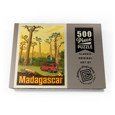 Darstellung des Puzzle Motivs Madagascar: The Eighth Continent, Vintage Poster 500 Puzzle Schachtel Ansicht3