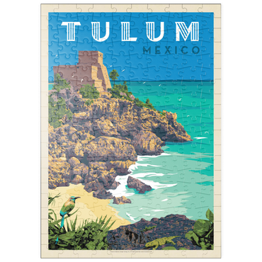 Darstellung des Puzzle Motivs puzzleplate Mexico: Tulum, Vintage Poster 200 Puzzle