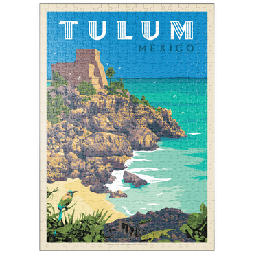 Darstellung des Puzzle Motivs puzzleplate Mexico: Tulum, Vintage Poster 500 Puzzle