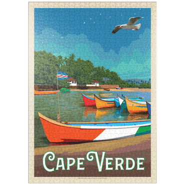 Darstellung des Puzzle Motivs puzzleplate Cape Verde: A Volcanic Archipelago, Vintage Poster 1000 Puzzle