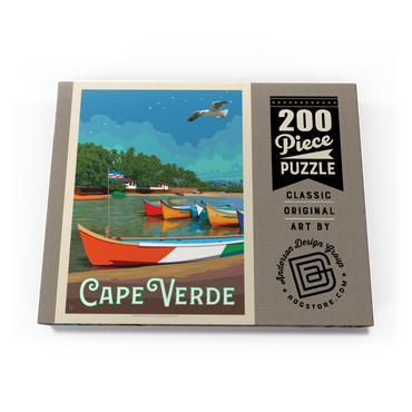 Darstellung des Puzzle Motivs Cape Verde: A Volcanic Archipelago, Vintage Poster 200 Puzzle Schachtel Ansicht3