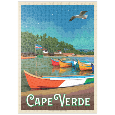 Darstellung des Puzzle Motivs puzzleplate Cape Verde: A Volcanic Archipelago, Vintage Poster 500 Puzzle