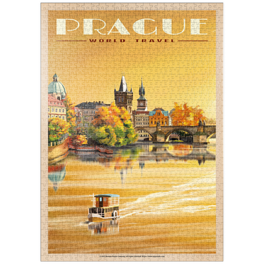 Darstellung des Puzzle Motivs puzzleplate Prague, Charles Bridge - A Sunset's Old Town View 1000 Puzzle