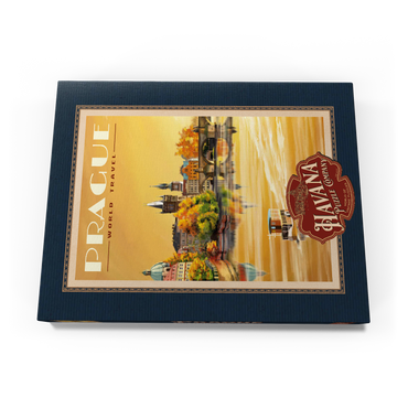 Darstellung des Puzzle Motivs Prague, Charles Bridge - A Sunset's Old Town View 100 Puzzle Schachtel Ansicht3