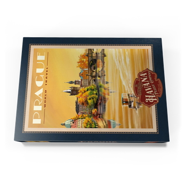 Darstellung des Puzzle Motivs Prague, Charles Bridge - A Sunset's Old Town View 500 Puzzle Schachtel Ansicht3