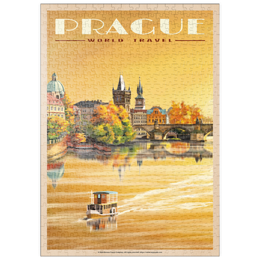 Darstellung des Puzzle Motivs puzzleplate Prague, Charles Bridge - A Sunset's Old Town View 500 Puzzle
