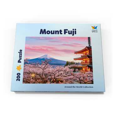 Darstellung des Puzzle Motivs Kirschblüte an der Chureito Pagode mit Blick auf den Mount Fuji - Japan 200 Puzzle Schachtel Ansicht3