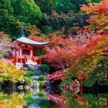 Darstellung des Puzzle Motivs Daigoji-Tempel im Herbst, Kyoto, Japan 200 Puzzle 3D Modell