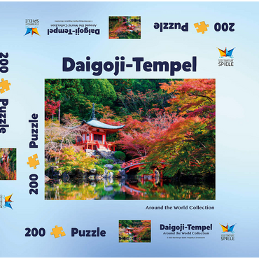 Darstellung des Puzzle Motivs Daigoji-Tempel im Herbst, Kyoto, Japan 200 Puzzle Schachtel 3D Modell