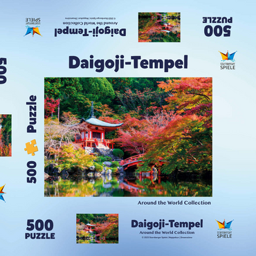 Darstellung des Puzzle Motivs Daigoji-Tempel im Herbst, Kyoto, Japan 500 Puzzle Schachtel 3D Modell