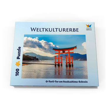 Darstellung des Puzzle Motivs O-Torii-Tor vor dem Itsukushima Schrein auf der Insel Miyajima - Hiroshima, Japan 100 Puzzle Schachtel Ansicht3