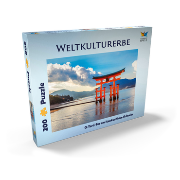 Darstellung des Puzzle Motivs O-Torii-Tor vor dem Itsukushima Schrein auf der Insel Miyajima - Hiroshima, Japan 200 Puzzle Schachtel Ansicht2