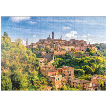 Darstellung des Puzzle Motivs puzzleplate Panorama von Siena - Toskana, Italien 1000 Puzzle