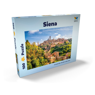 Darstellung des Puzzle Motivs Panorama von Siena - Toskana, Italien 100 Puzzle Schachtel Ansicht2