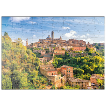 Darstellung des Puzzle Motivs puzzleplate Panorama von Siena - Toskana, Italien 100 Puzzle