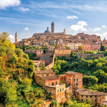Darstellung des Puzzle Motivs Panorama von Siena - Toskana, Italien 100 Puzzle 3D Modell