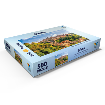 Darstellung des Puzzle Motivs Panorama von Siena - Toskana, Italien 500 Puzzle Schachtel Ansicht1
