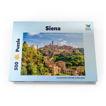 Darstellung des Puzzle Motivs Panorama von Siena - Toskana, Italien 500 Puzzle Schachtel Ansicht3
