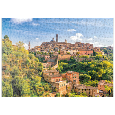 Darstellung des Puzzle Motivs puzzleplate Panorama von Siena - Toskana, Italien 500 Puzzle