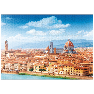 Darstellung des Puzzle Motivs puzzleplate Stadtbildpanorama von Florenz - Toskana, Italien 1000 Puzzle