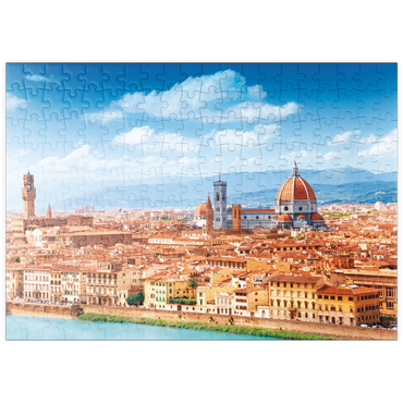 Darstellung des Puzzle Motivs puzzleplate Stadtbildpanorama von Florenz - Toskana, Italien 200 Puzzle