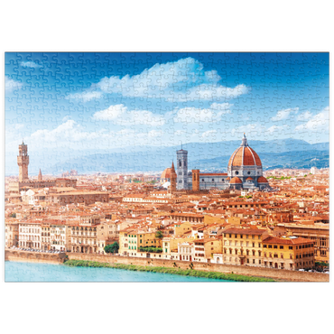 Darstellung des Puzzle Motivs puzzleplate Stadtbildpanorama von Florenz - Toskana, Italien 500 Puzzle