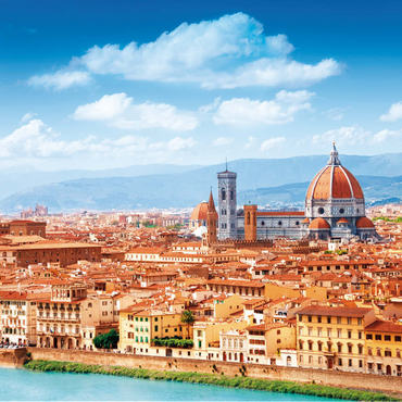 Darstellung des Puzzle Motivs Stadtbildpanorama von Florenz - Toskana, Italien 500 Puzzle 3D Modell