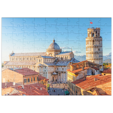 Darstellung des Puzzle Motivs puzzleplate Dom und Schiefer Turm von Pisa - Toskana, Italien 100 Puzzle