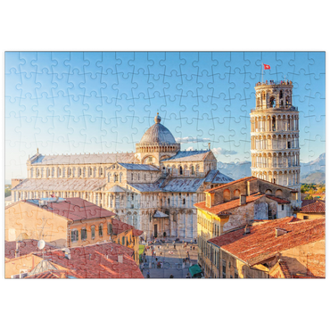 Darstellung des Puzzle Motivs puzzleplate Dom und Schiefer Turm von Pisa - Toskana, Italien 200 Puzzle