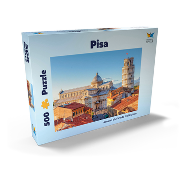 Darstellung des Puzzle Motivs Dom und Schiefer Turm von Pisa - Toskana, Italien 500 Puzzle Schachtel Ansicht2