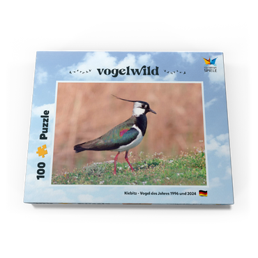 Darstellung des Puzzle Motivs Kiebitz - Vogel des Jahres 2024 100 Puzzle Schachtel Ansicht3