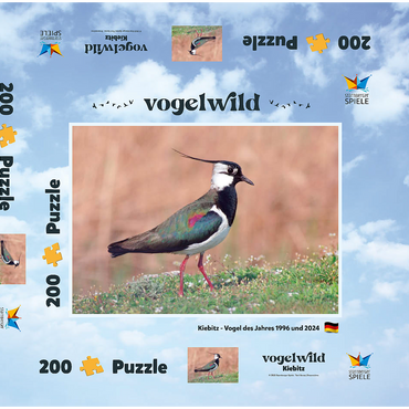 Darstellung des Puzzle Motivs Kiebitz - Vogel des Jahres 2024 200 Puzzle Schachtel 3D Modell