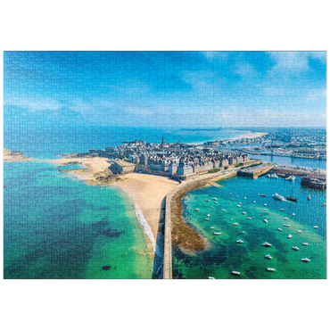 Darstellung des Puzzle Motivs puzzleplate Saint Malo - Stadt der Seeräuber - Bretagne, Frankreich 1000 Puzzle