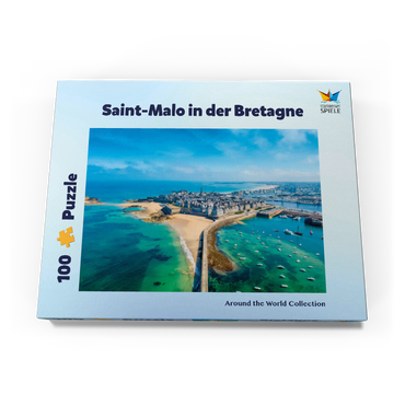 Darstellung des Puzzle Motivs Saint Malo - Stadt der Seeräuber - Bretagne, Frankreich 100 Puzzle Schachtel Ansicht3