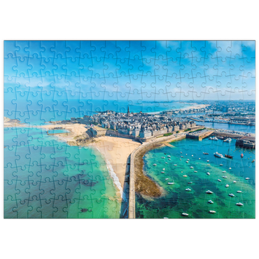 Darstellung des Puzzle Motivs puzzleplate Saint Malo - Stadt der Seeräuber - Bretagne, Frankreich 200 Puzzle