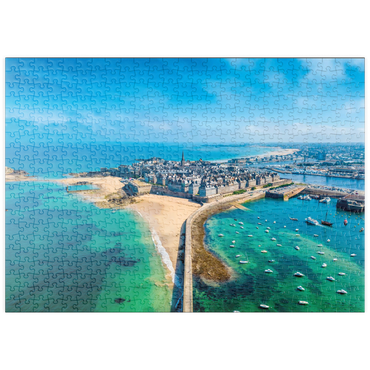 Darstellung des Puzzle Motivs puzzleplate Saint Malo - Stadt der Seeräuber - Bretagne, Frankreich 500 Puzzle