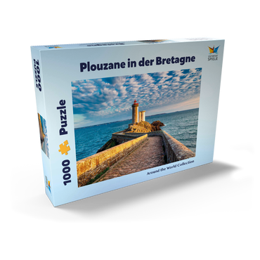 Darstellung des Puzzle Motivs Leuchtturm Phare du Petit Minou in Plouzane - Bretagne, Frankreich 1000 Puzzle Schachtel Ansicht2